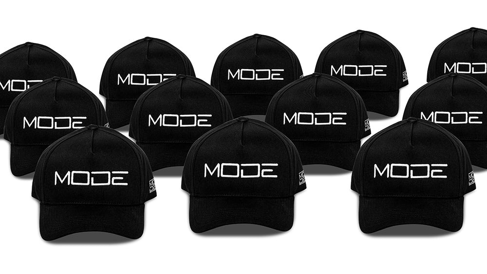 MODE Ltd. Edition 1/100 A-Frame Snapback Black w. White Logo - MODE Auto Concepts