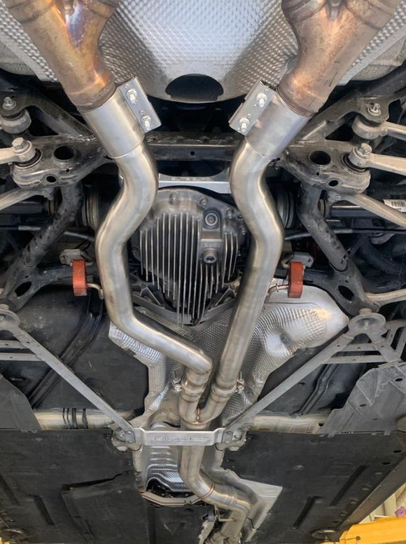 MODE Design Performance 3.5" Big Single Mid Pipe V2 for BMW M3 F80 M4 F82 S55 - MODE Auto Concepts