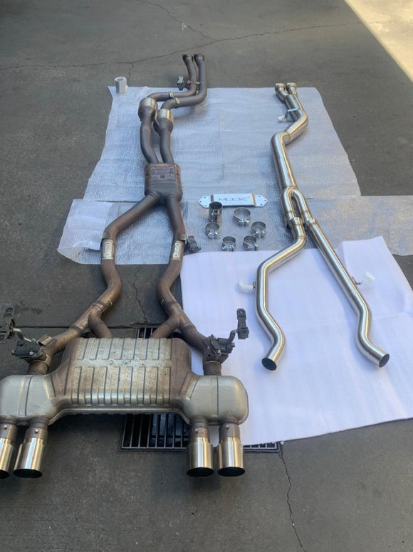 MODE Design Performance 3.5" Big Single Mid Pipe V2 for BMW M3 F80 M4 F82 S55 - MODE Auto Concepts