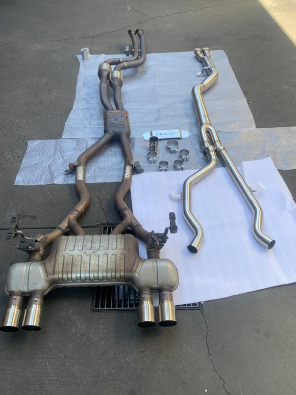 MODE Design Performance 3.5" Big Single Mid Pipe V2 for BMW M3 F80 M4 F82 S55 - MODE Auto Concepts