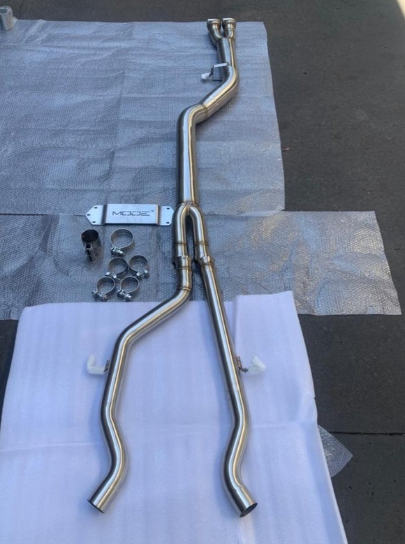 MODE Design Performance 3.5" Big Single Mid Pipe V2 for BMW M3 F80 M4 F82 S55 - MODE Auto Concepts