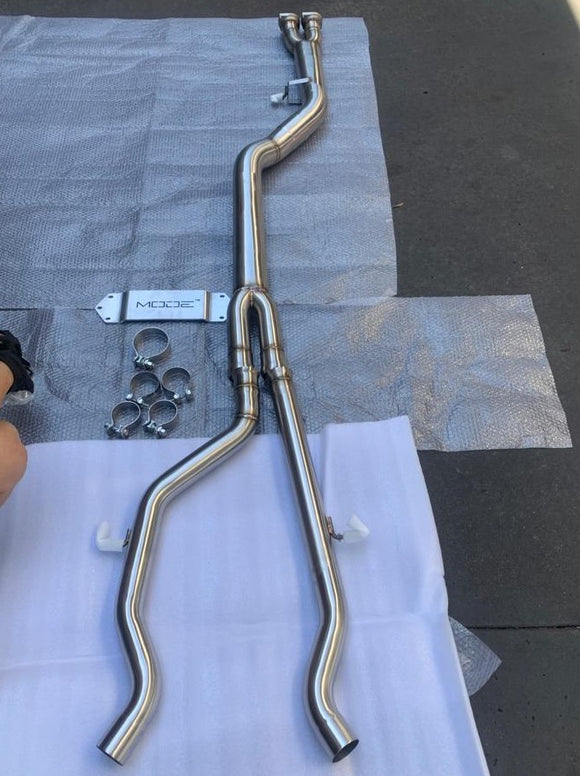 MODE Design Performance 3.5" Big Single Mid Pipe V2 for BMW M3 F80 M4 F82 S55 - MODE Auto Concepts