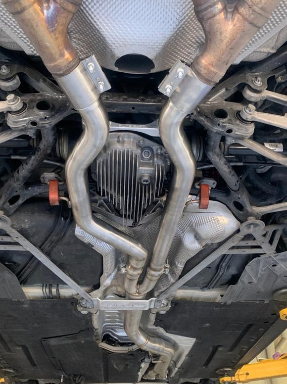 MODE Design Performance 3.5" Big Single Mid Pipe V2 for BMW M3 F80 M4 F82 S55 - MODE Auto Concepts