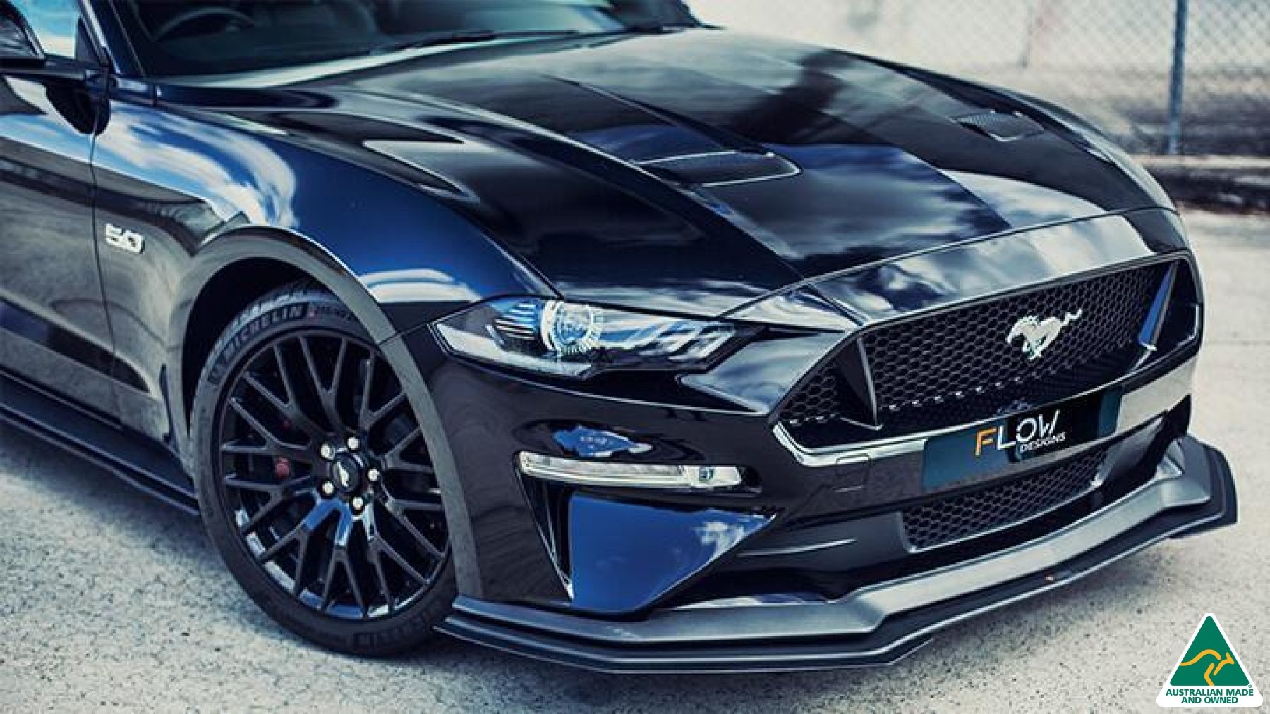 GT Mustang S550 FN Front Lip Splitter Extensions (Pair) - MODE Auto Concepts