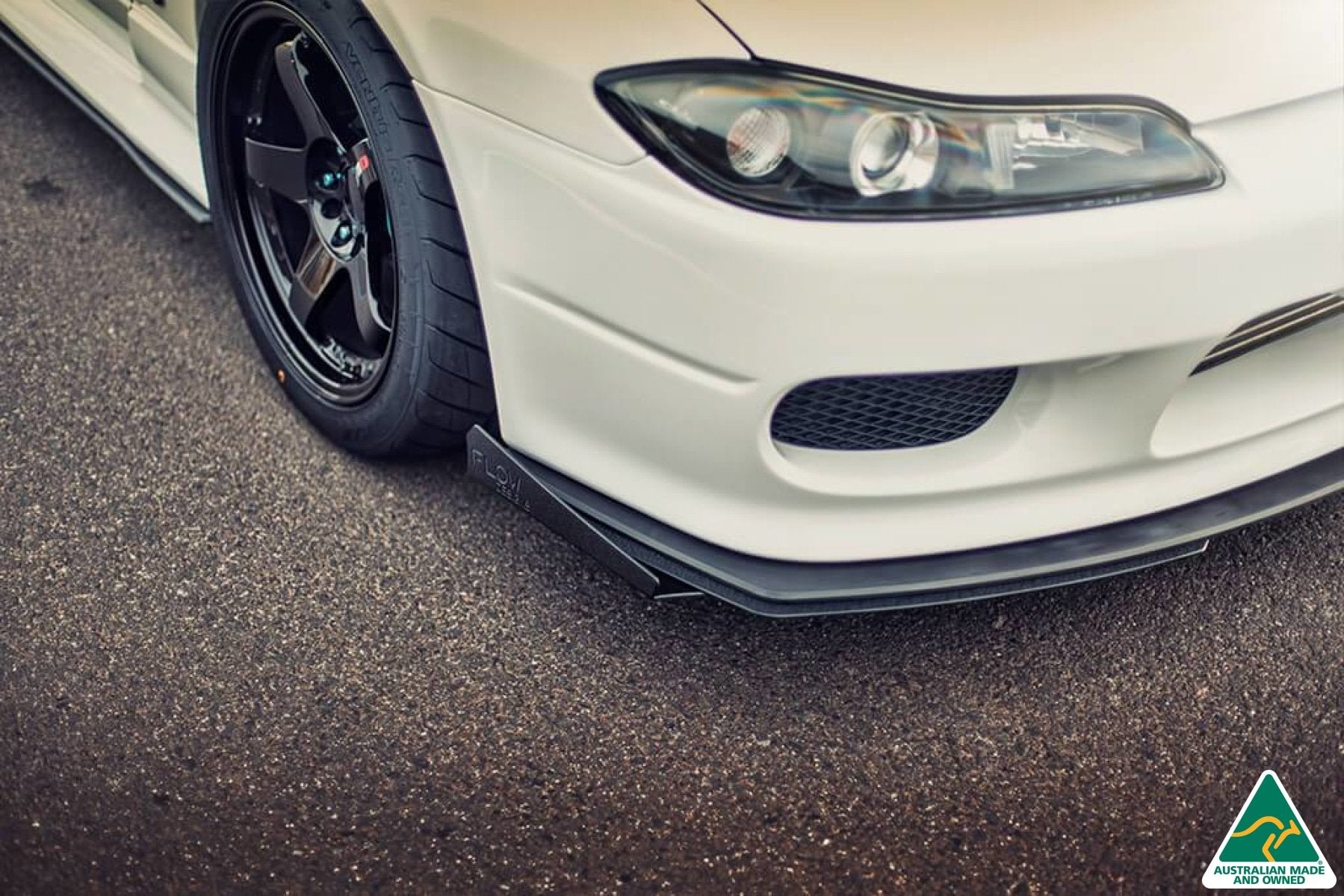 S15 / 200SX Front Lip Splitter Extensions (Pair - For Standard Front Bar) - MODE Auto Concepts